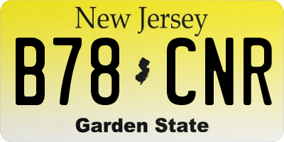 NJ license plate B78CNR