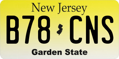 NJ license plate B78CNS