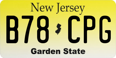 NJ license plate B78CPG