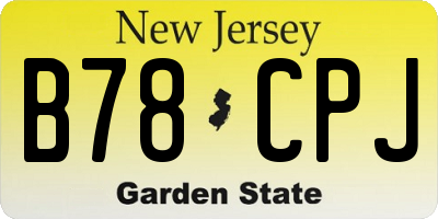 NJ license plate B78CPJ
