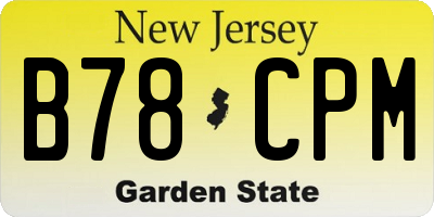 NJ license plate B78CPM