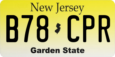 NJ license plate B78CPR