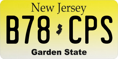 NJ license plate B78CPS