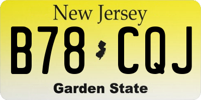 NJ license plate B78CQJ