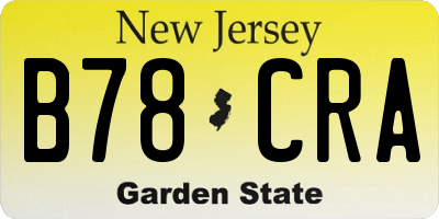 NJ license plate B78CRA