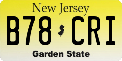 NJ license plate B78CRI