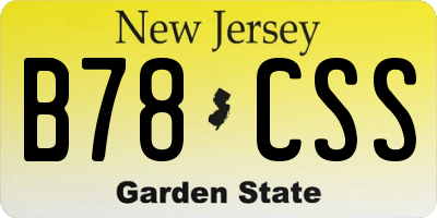 NJ license plate B78CSS