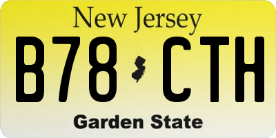 NJ license plate B78CTH