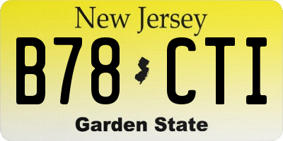 NJ license plate B78CTI
