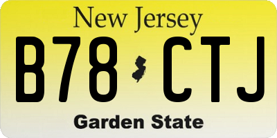 NJ license plate B78CTJ
