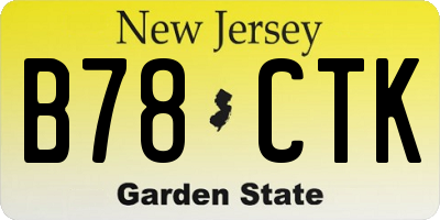 NJ license plate B78CTK