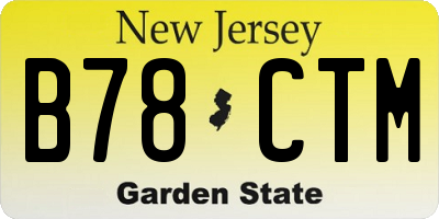NJ license plate B78CTM