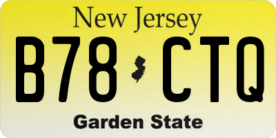 NJ license plate B78CTQ