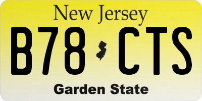 NJ license plate B78CTS