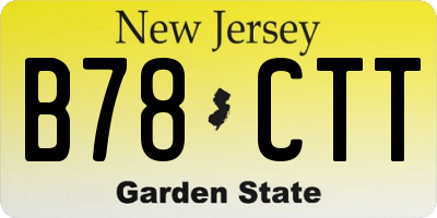 NJ license plate B78CTT
