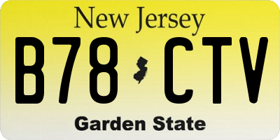 NJ license plate B78CTV