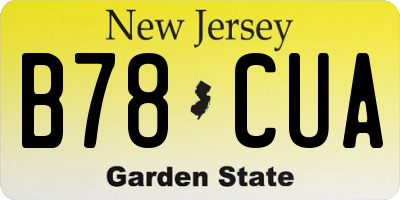 NJ license plate B78CUA