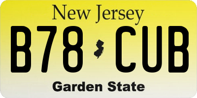 NJ license plate B78CUB
