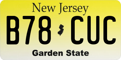 NJ license plate B78CUC