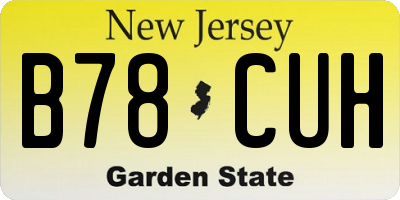 NJ license plate B78CUH