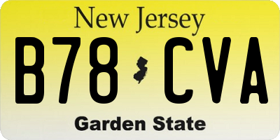 NJ license plate B78CVA