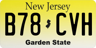 NJ license plate B78CVH