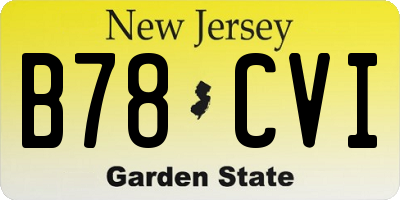 NJ license plate B78CVI