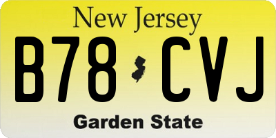 NJ license plate B78CVJ