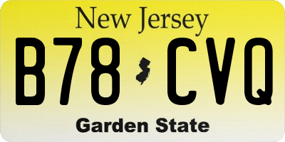 NJ license plate B78CVQ