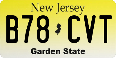 NJ license plate B78CVT