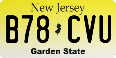 NJ license plate B78CVU
