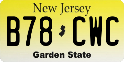 NJ license plate B78CWC