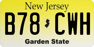 NJ license plate B78CWH