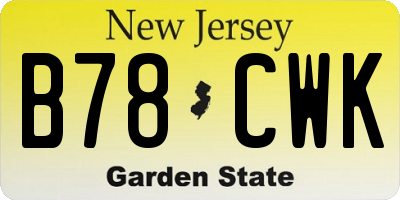 NJ license plate B78CWK