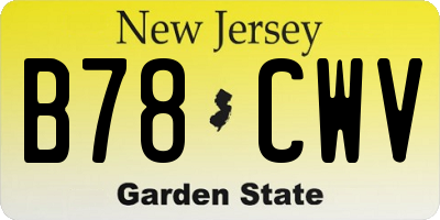 NJ license plate B78CWV