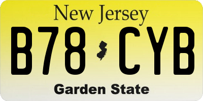 NJ license plate B78CYB