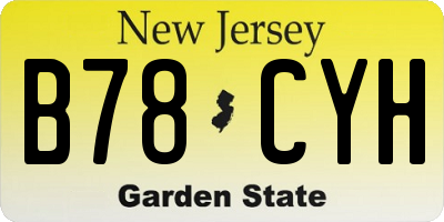 NJ license plate B78CYH