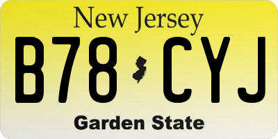 NJ license plate B78CYJ