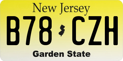 NJ license plate B78CZH