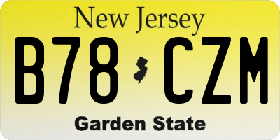 NJ license plate B78CZM