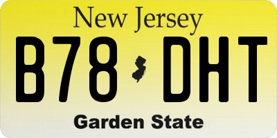 NJ license plate B78DHT