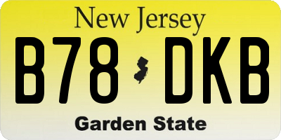 NJ license plate B78DKB