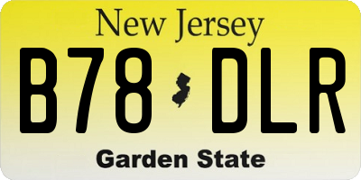NJ license plate B78DLR