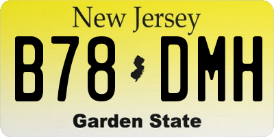 NJ license plate B78DMH