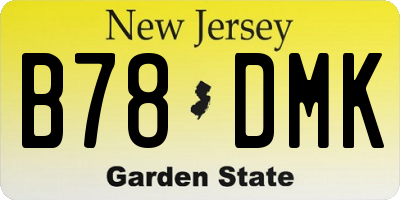 NJ license plate B78DMK