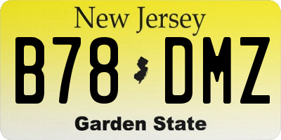 NJ license plate B78DMZ