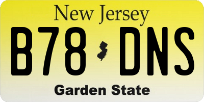 NJ license plate B78DNS
