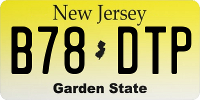 NJ license plate B78DTP