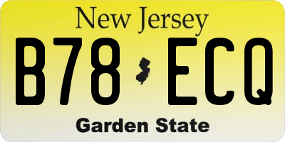 NJ license plate B78ECQ