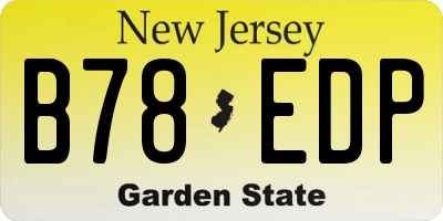 NJ license plate B78EDP